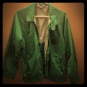 Green vintage light zip-up jacket